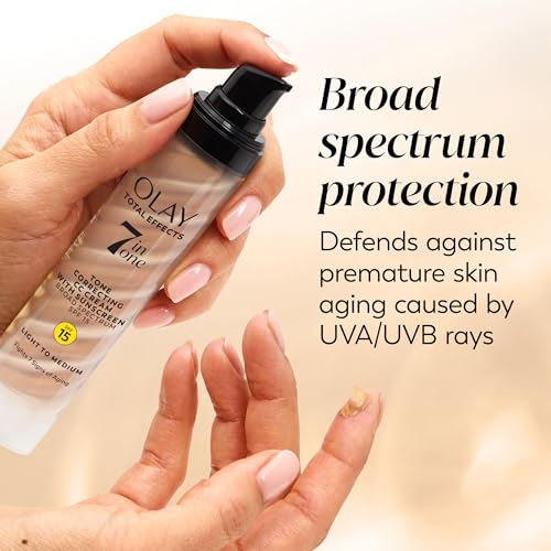 Buy now Olay Total Effects Tone Correcting Face Moisturizer with Sunscreen SPF 15, Light to Medium 1.7 Ounces at indiglob india