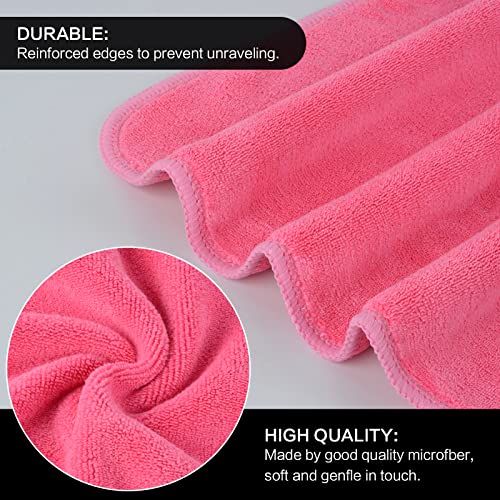 Buy now SINLAND Microfiber Facial Cloths Fast Drying Washcloth 12inch x 12inch Dark Pink 10 pack at indiglob india