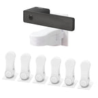 Child Proof Door Lever Lock(6 Pack) - Baby Proofing Door Handle Lock, 3M Adhesive & No DrillingNeed, Minimalist Design, Child Safety Door Handle Locks