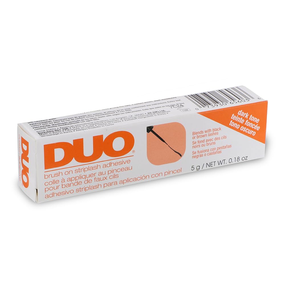 DUO Brush-On Eyelash Glue – Clear Lash Adhesive for False Lashes, Long-Lasting Duo Lash Glue with Precision Brush, 0.18 oz, 2-Pack