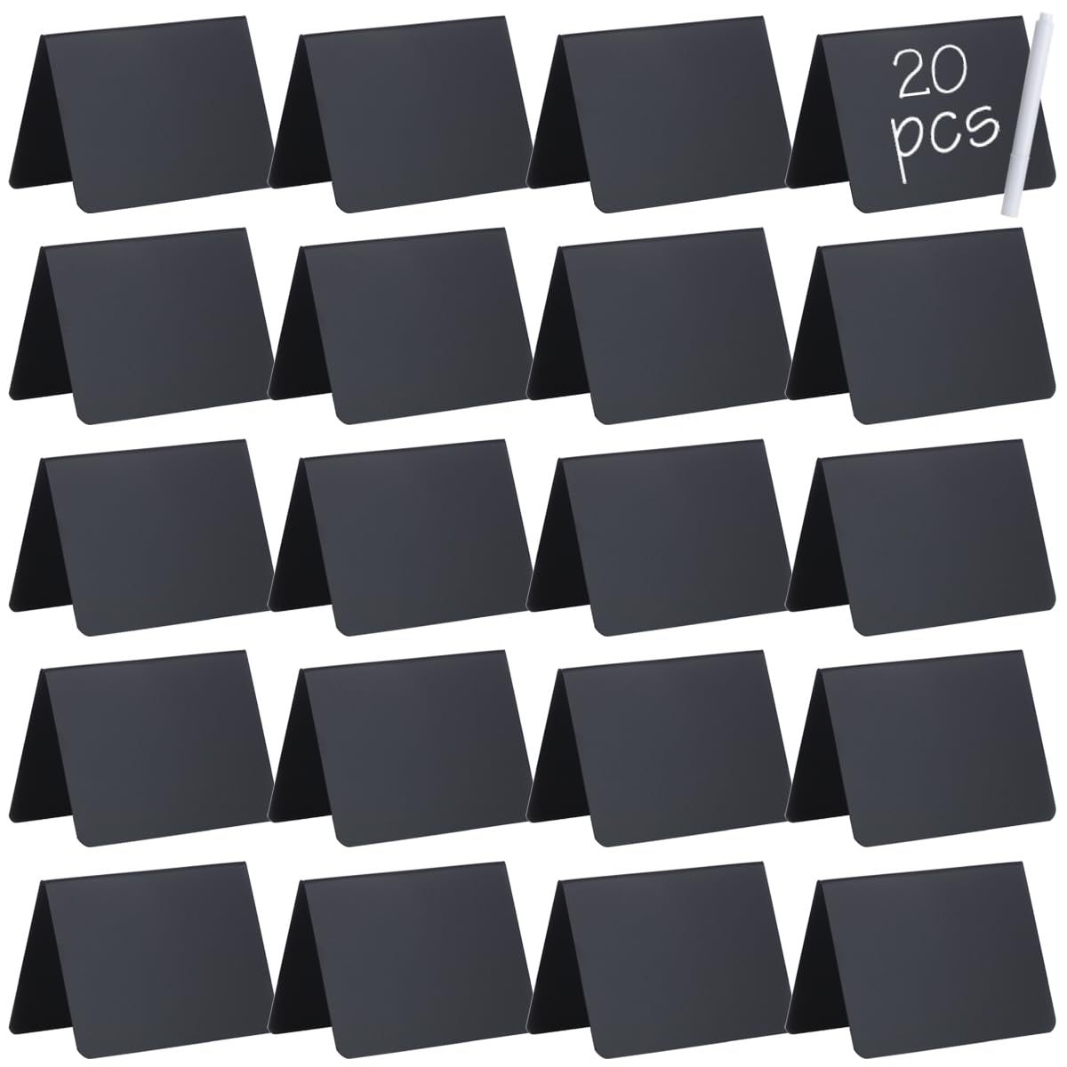 20 Pack Mini Chalkboard Signs, Food Labels for Party Buffet Catering, 4"x3"