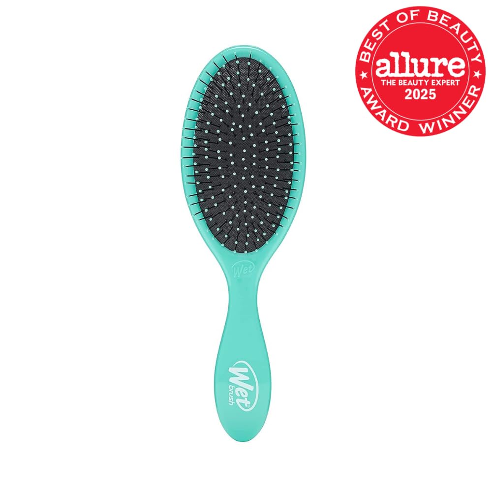 Buy now Wet Brush Original Detangler Hair Brush, Amazon Exclusive Aqua- Ultra-Soft IntelliFlex Bristles-Detangling Hairbrush Glides Through Tangles For All Hair Types (Wet Dry & Damaged Hair) - Women & Men at indiglob india