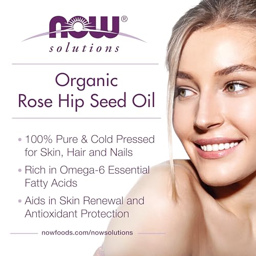 Buy now NOW Solutions, Organic Rose Hip Seed Oil, Certified Organic and 100% Pure, For Facial Care, Expeller Pressed, Vegan, Child Resistant Euro Dropper, 1-Ounce at indiglob india