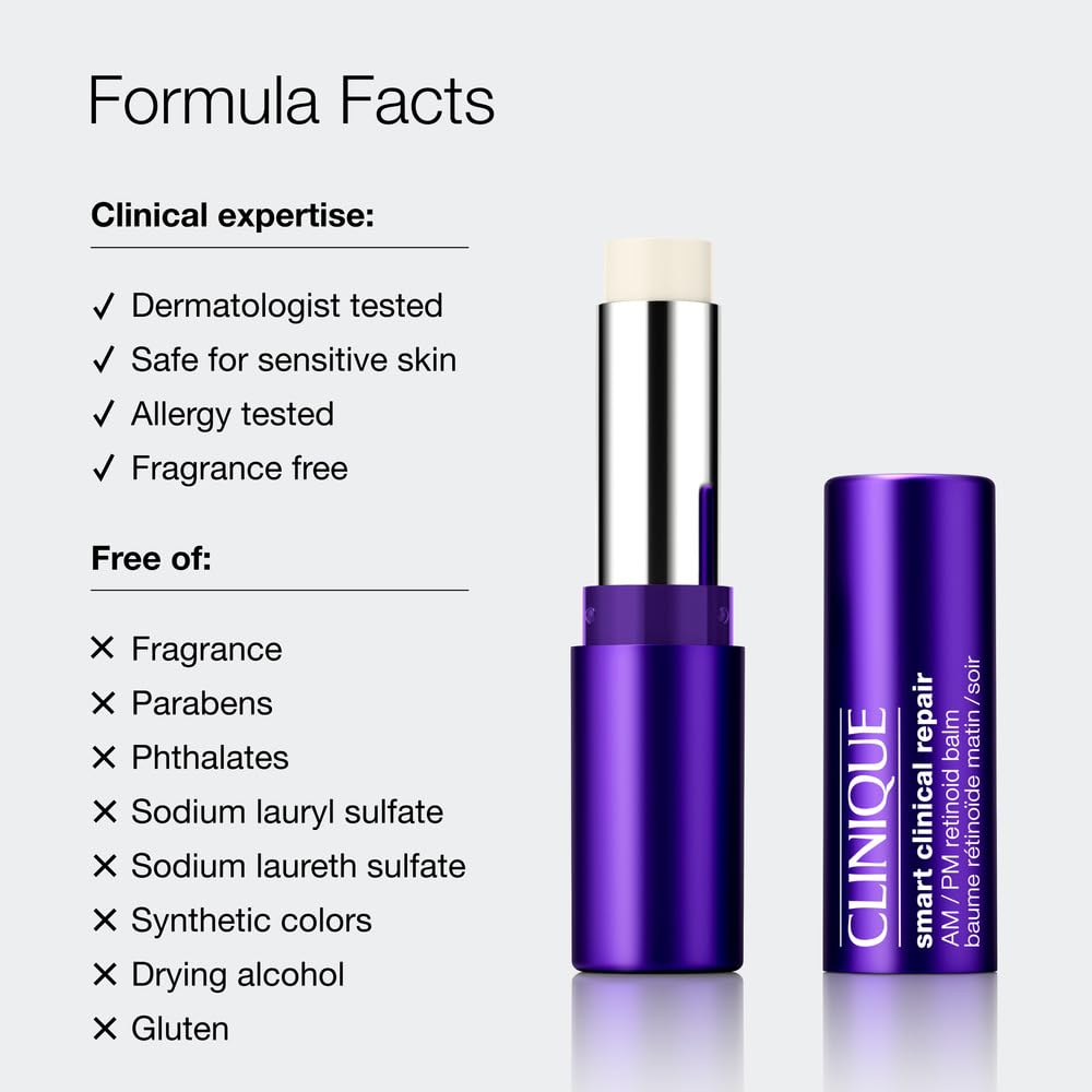 Buy now Clinique Smart Clinical Repair AM/PM Retinoid Balm With Hyaluronic Acid For All Skin Types | Softens + Plumps Fine Lines | Safe For Sensitive Skin, 0.11 Ounce at indiglob india
