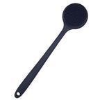 Buy now DNC Back Scrubber for Shower Soft Silicone Bath Body Brush with Long Handle (Black) at indiglob india