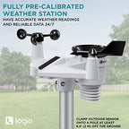 Buy now Logia 18-in-1 Wi-Fi Weather Station with 7-in-1 Solar Sensor Array, Temperature Humidity Wind Speed/Direction Rain UV & More, Wireless Color Console w/Forecast Data, Alarm, Alerts at indiglob india