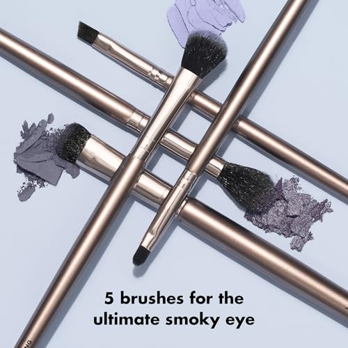 Buy now e.l.f. Smoky Eye Brush Kit, 5-Piece Makeup Brush Kit For Creating A Smoky Eye Look, Apply & Blend Eyeshadow, Vegan & Cruelty-Free at indiglob india