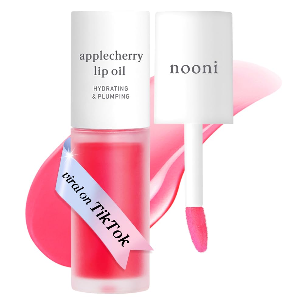 Buy now NOONI Korean Lip Oil - Appleberry | Long-Lasting, Moisturizing, Plumping, Revitalizing for Dry Lips, Waterproof, No Peel Off, Hydrating, Nourishing Crystal Clear, Stocking Stuffers, 0.12 FL Oz at indiglob india