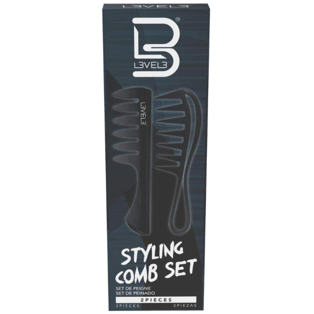 L3 Styling Comb Set Professional Salon Look Lightweight and Ergonomic (2pc)