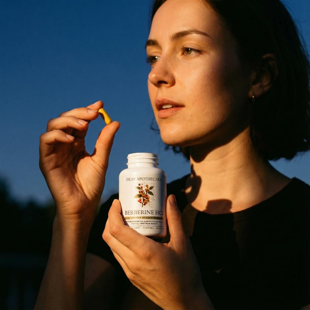 Berberine HCl 1200mg Supplement - Dual Source Bark & Root Extract - Berberis Aristata - USA Grown Botanical Extract - Vegan Non-GMO Gluten-Free Capsules - 60 Count