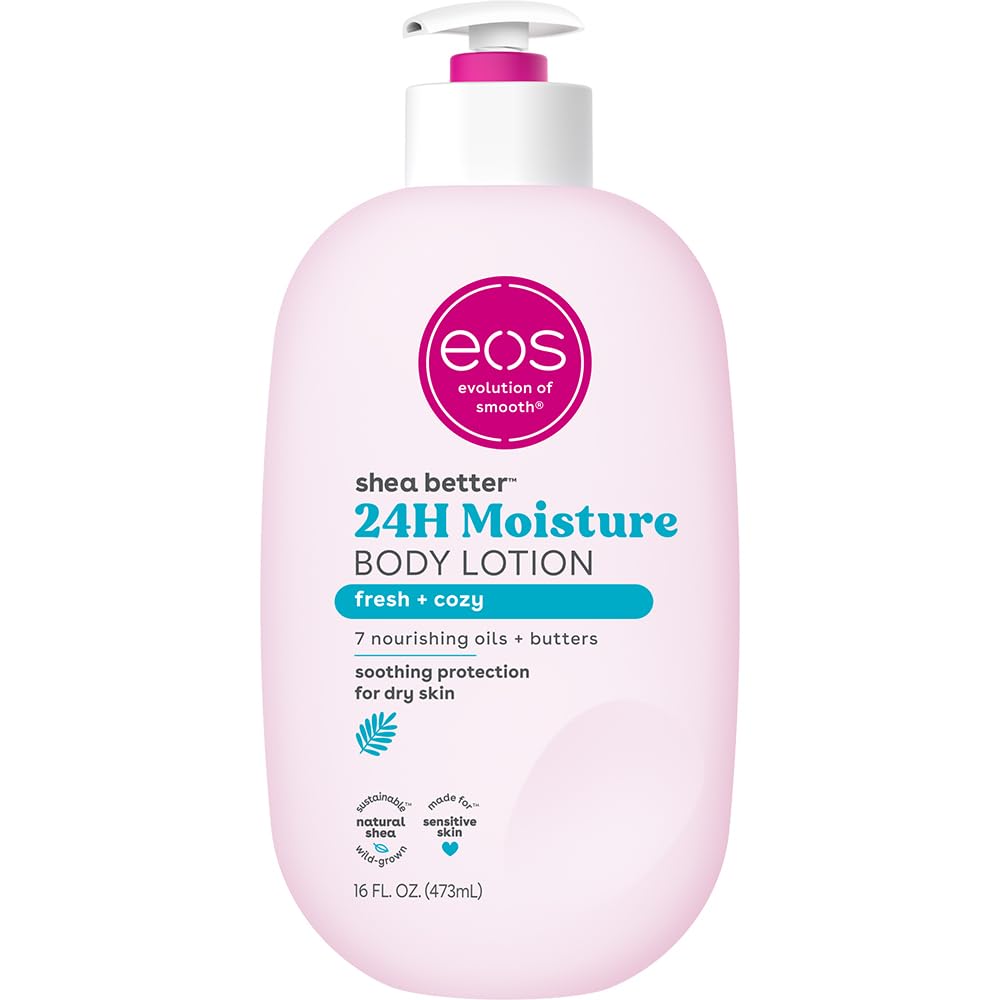 Buy now eos Shea Better Body Lotion Vanilla Cashmere, 24-Hour Moisture Skin Care, Lightweight & Non-Greasy, Natural Shea, Vegan, Vanilla Body Lotion, 16 fl oz at indiglob india