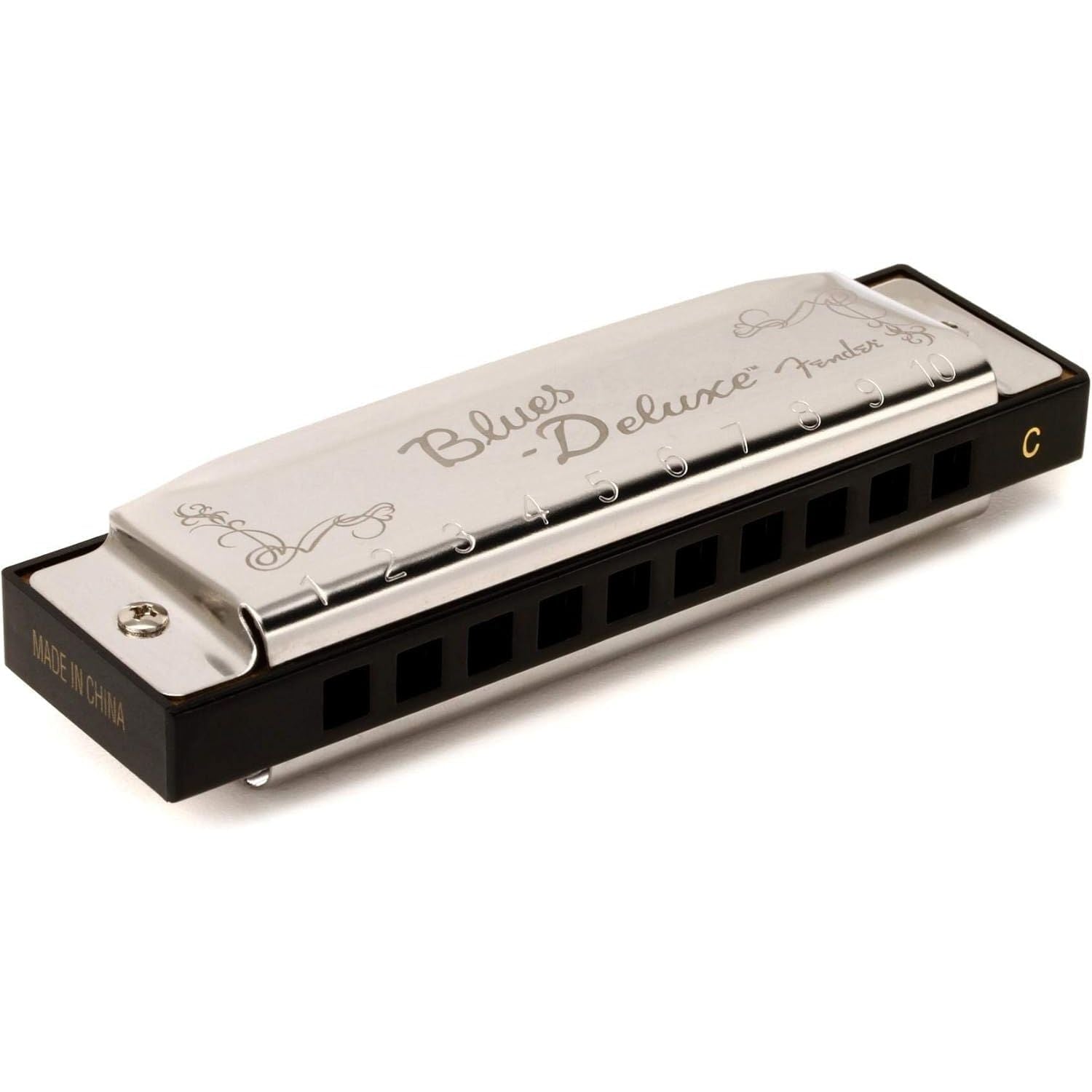 Buy now Fender Blues Deluxe Harmonica, Stocking Stuffers, Guitar Accessories, Pack of 7 with case (Keys C, G, A, D, F, E, B Flat) Pack of 1 Key of C at indiglob india