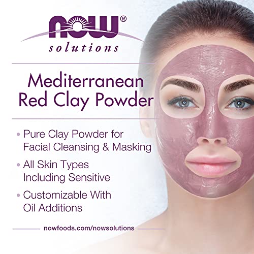 Buy now NOW Solutions, Mediterranean Red Clay Powder, Pure Powder for Sensitive Skin Facial Mask, 6-Ounce at indiglob india