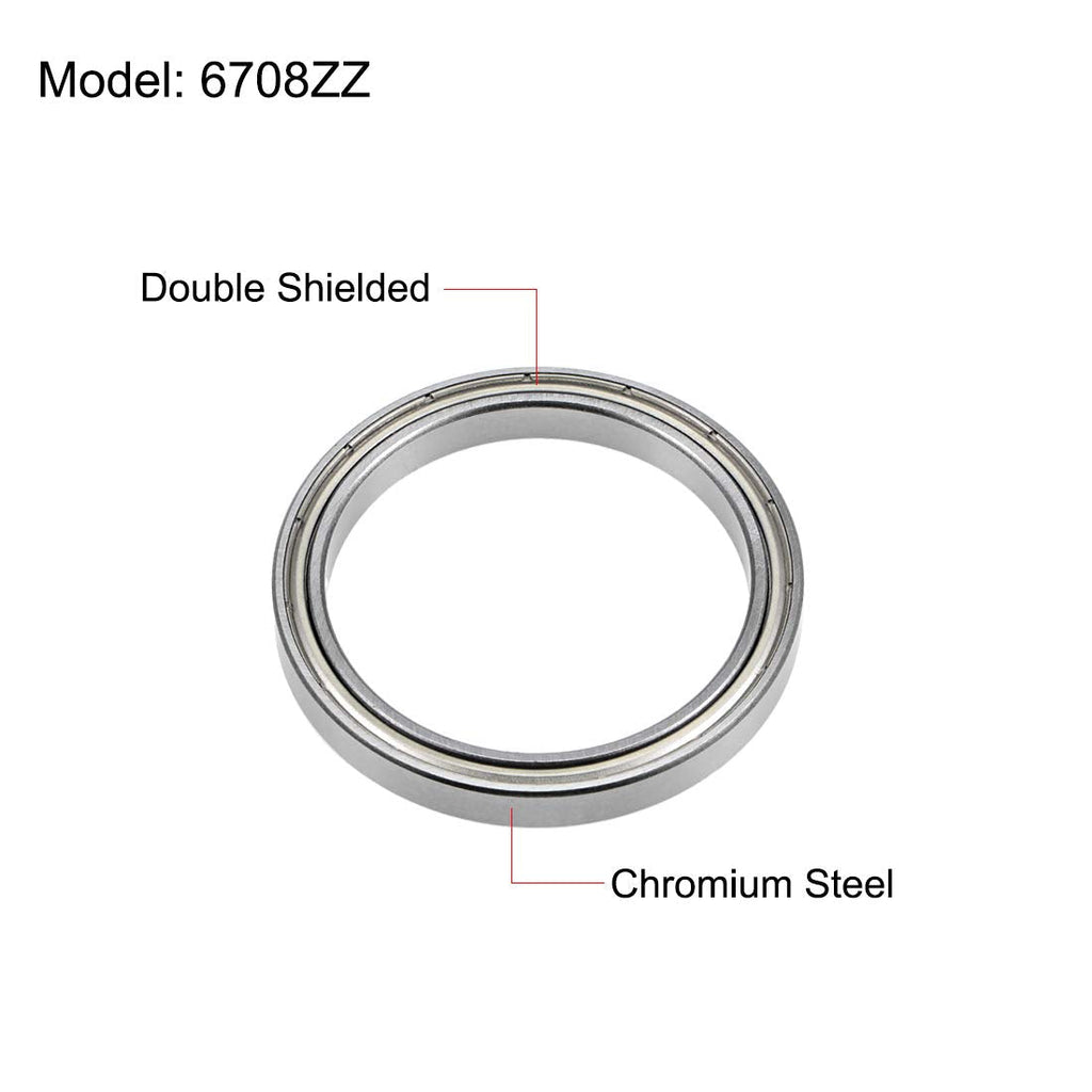 Buy now uxcell 6708ZZ Deep Groove Ball Bearings 40mm x 50mm x 6mm Double Shielded Chrome Steel Z2 ABEC1 at indiglob india