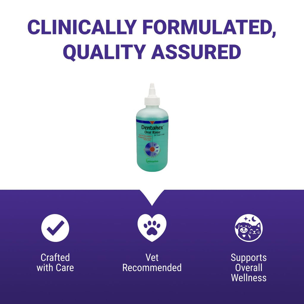 Vetoquinol Dentahex Pet Oral Hygiene Rinse, 8oz