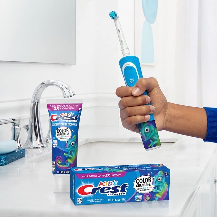 Buy now Oral-B Kids Electric Toothbrush with Sensitive Brush Head and Timer, for Kids 3+ (Product Design May Vary) at indiglob india