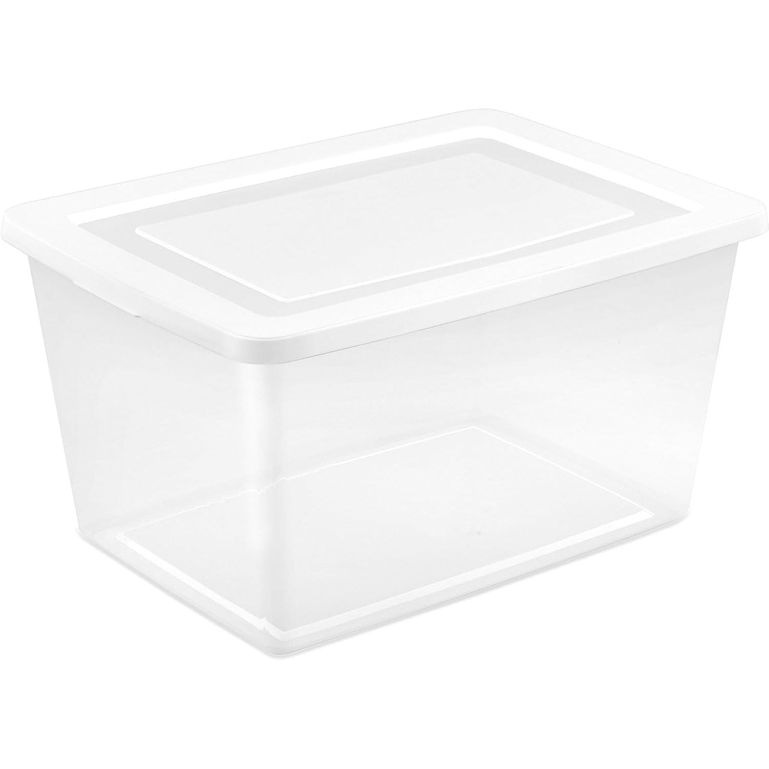 Buy now Sterilite 24-Pack 6 Quart Storage Box, Stackable Clear Plastic Bins with Snap-On Lids - Heavy-Duty Organizing Containers for Closet, Bathroom, and Office 58 Quart 24 Pack at indiglob india