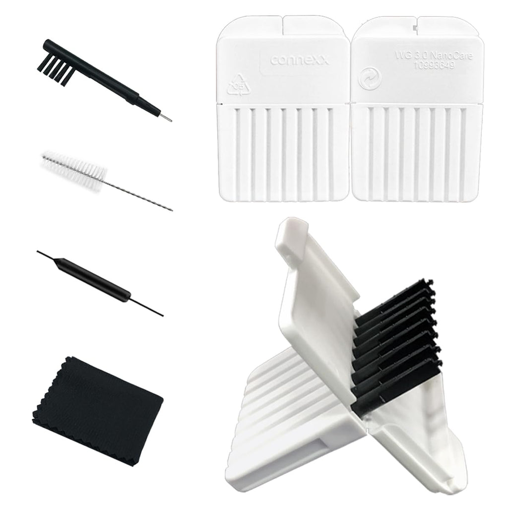 Waxguards 3.0 NanoCare 10993649 Filters for Signia/Rexton and Connexx Hearing Aids - Cleaning Brush Kits with Carry Case- 3packs