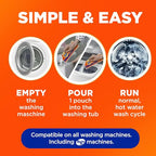 Buy now Washing Machine Cleaner by Tide, Washer Machine Cleaner with Oxi for Front and Top Loader Washer Machines, Deep Cleaning Odor Eliminator, 3 Month Supply at indiglob india