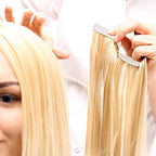 Buy now TecUnite 180 Pcs White Hair Extension Tape Tabs Bulk Double Sided Strong Adhesive Hair Tape in Extension Replacement Wig Strip Waterproof Beauty Tool for Cosplay Party Lace Wigs Toupee Hairpiece at indiglob india