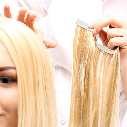 Buy now TecUnite 180 Pcs White Hair Extension Tape Tabs Bulk Double Sided Strong Adhesive Hair Tape in Extension Replacement Wig Strip Waterproof Beauty Tool for Cosplay Party Lace Wigs Toupee Hairpiece at indiglob india