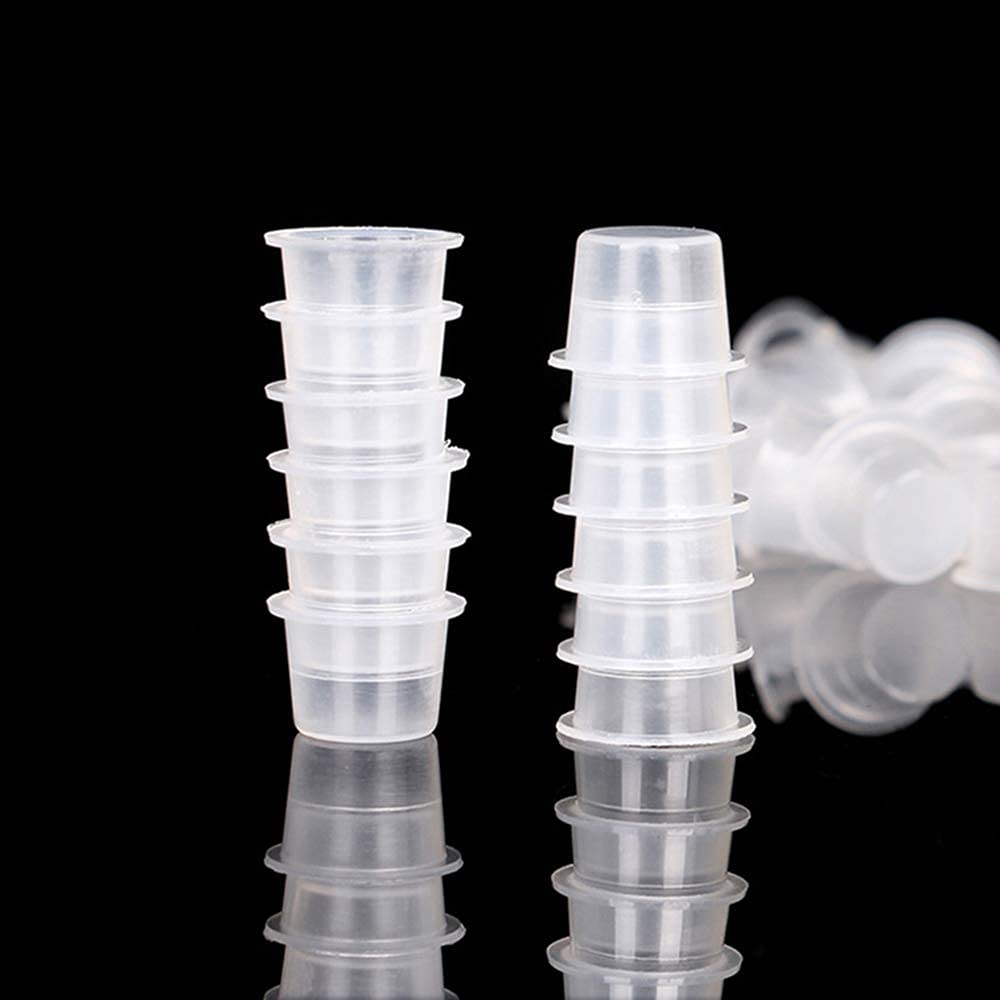 Tattoo Ink Cups 300PCS 14mm Medium Tattoo Pigment Cups Disposable Plastic Tattoo Ink Caps Cups for Tattoo Ink Tattoo Kits Supplies