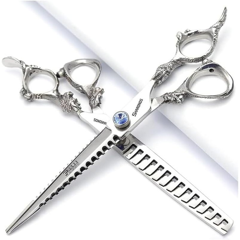 Buy now 7" 7.5" 8"9" Professional Hairdressing Scissors Barber Salon Hair Cutting Dragon Shears (Large). (7 inchâ€”A) 7 Inch 2pc-b at indiglob india