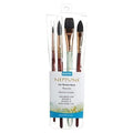 Buy now Princeton Artist Brush Neptune Series 4750 - 4-Piece Synthetic Squirrel Watercolor Paint Brush Set- Includes Aquarelle ??ƒ?� Oval Wash ?« & 2 Round Brushes Sizes 4 & 12 at indiglob india