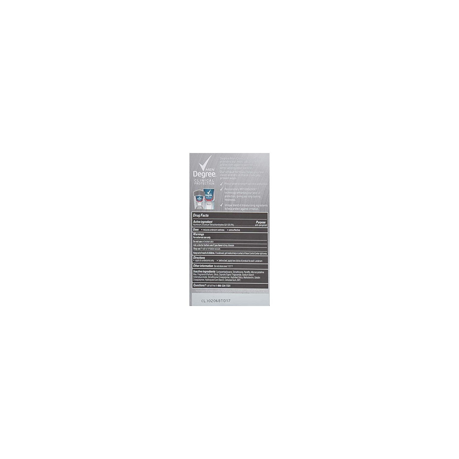Buy now DEGREE Men Clinical Protection Sport Strength Antiperspirant & Deodorant, 1.7 Ounce, Pack of 3 (Packaging may vary) at indiglob india