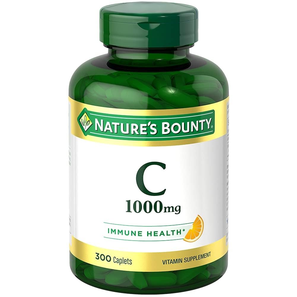 Buy now Nature's Bounty Vitamin C 1000mg, Supports Immune and Antioxidant Health, Vitamin C Supplement, 1 Per Day, 300 Vegetarian Caplets at indiglob india