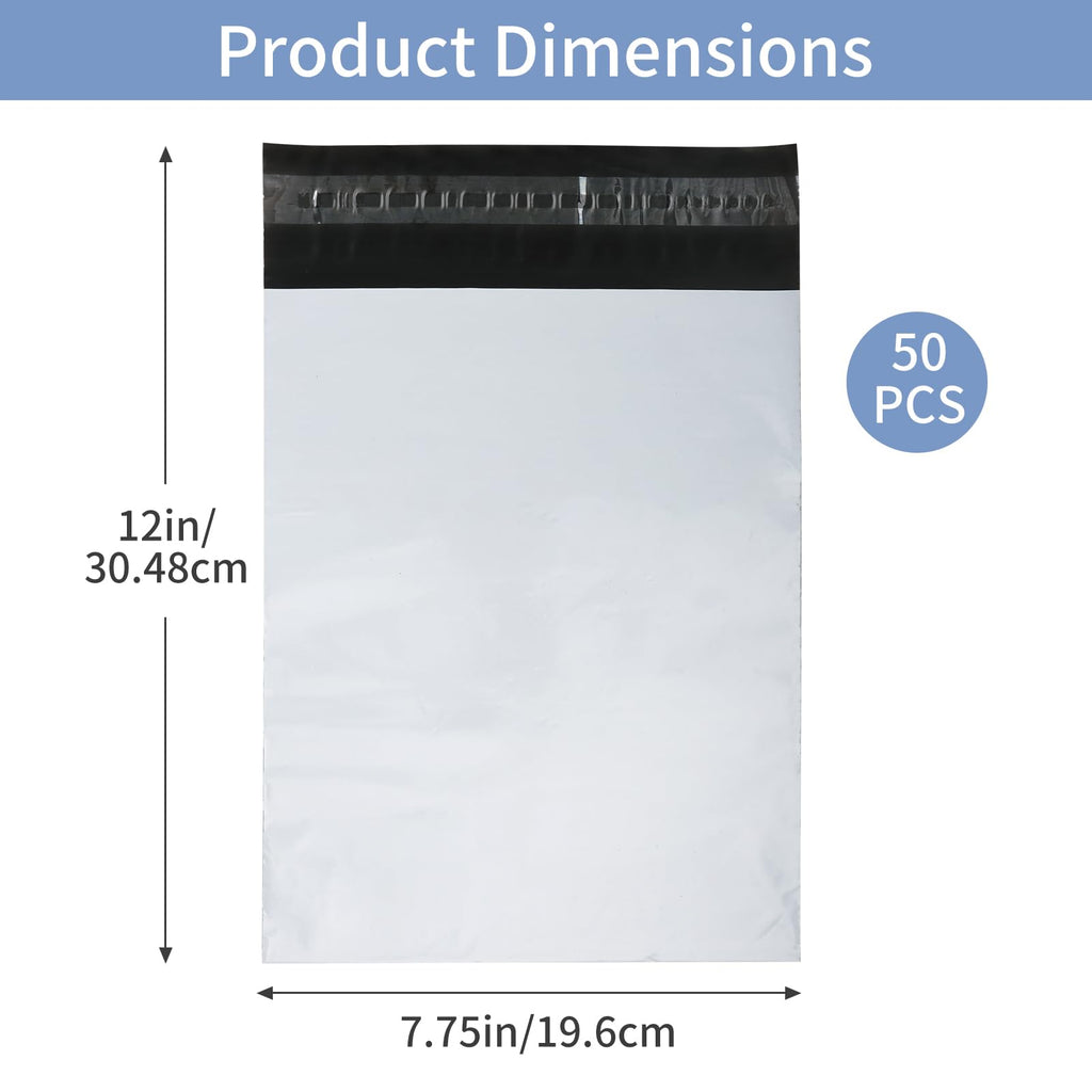 7.8 x 11.8 Inch Disposable Ostomy Waste Bags 50-Pack