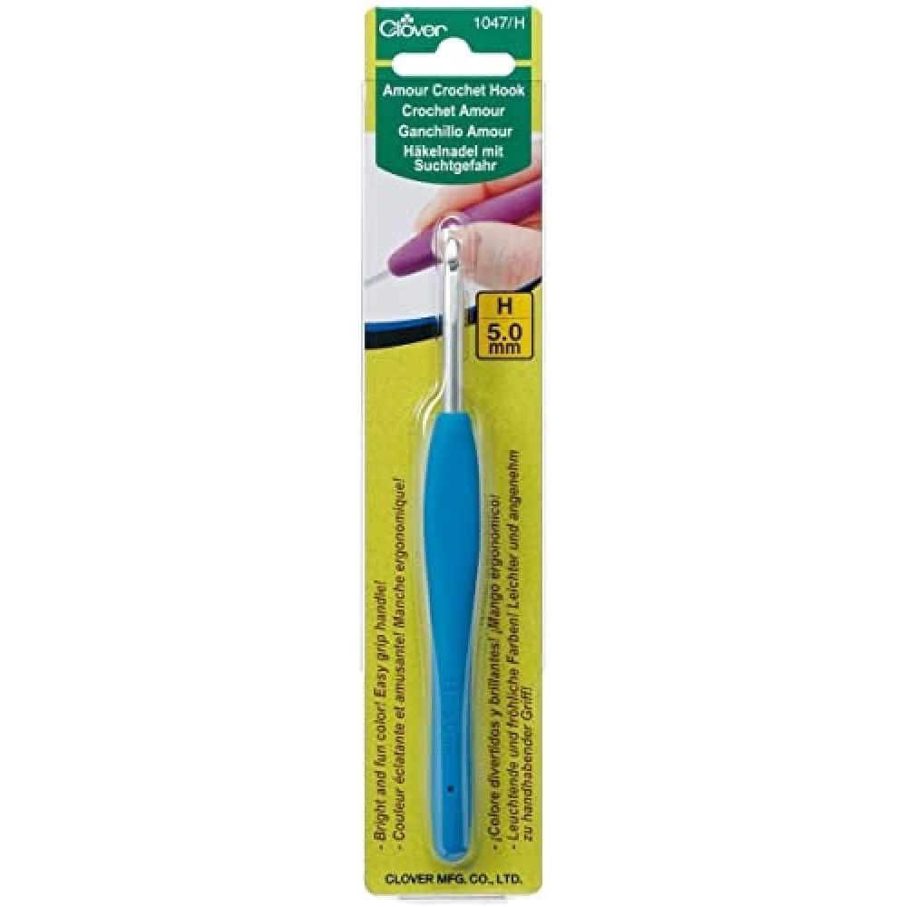 Buy now Clover 1043/E Magenta Amour Crochet Hook, Size E, 3.5mm, Red 5.00m at indiglob india