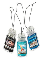 Buy now Yankee Candle Hanging Car Jar Ultimate 3-Pack Air Fresheners Neutralizes Odors Up to 30 Days Includes: Beach Walk Pink Sands and Sun and Sand (Pack of 3) at indiglob india