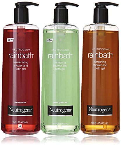 Buy now Neutrogena Rainbath Multi-pack of 3, 1 Original Formula, 1 Pomegranate and 1 Pear & Green Tea, 16 fl oz bottles at indiglob india