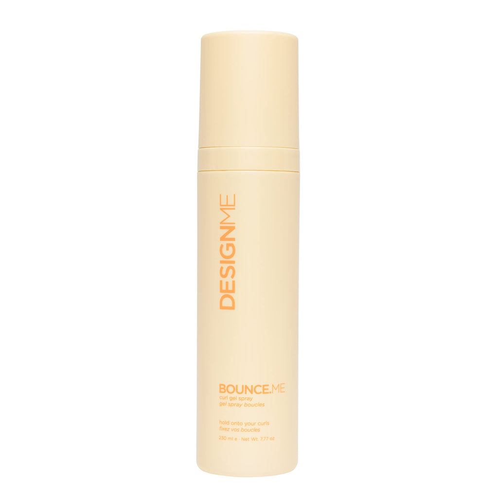 Design.Me BOUNCE.ME Curling Gel Spray | Frizz-Free Curl Defining Gel - Refresh Curls, Waves, Coils | Non-Crunchy, Non-Sticky Formula - Climate Control Styling, 7.77Oz