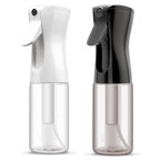 Continuous Spray Bottle for Hair, Refillable Gentle Mister (2 Pack, 6.8 Oz) | Long-Lasting Misting, Ultra-Fine Mist for Hairstyling, Cleaning Solutions, Planting, Pets, Barbers, Salons, Essential Oils