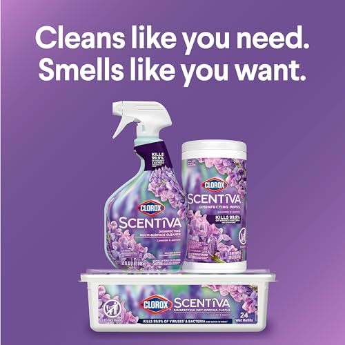Buy now Clorox Scentiva Disinfecting Multi-Surface Cleaner, Lavender and Jasmine, 32 Fl Oz (Pack May Vary) at indiglob india