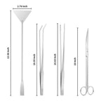 Ohtomber 4PCS Aquascape Tool Aquarium Kit with Tweezers Scissors Scraper