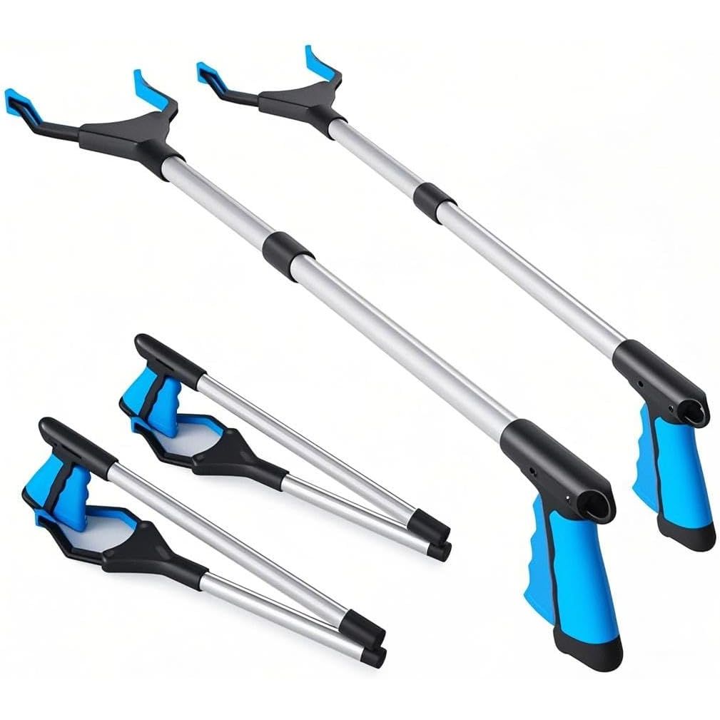 Buy now 2025 Upgraded Reacher Grabber Pickup Tool, 32" Long Grabber Reacher Tool with Magnetic Tip, Trash Picker for Elderly Grab It Reaching Tool, Garbage Picker Upper, Litter Pick Up Grab Claw Grabber Stick Blue - 2 Pack at indiglob india