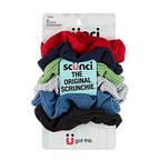 Buy now Scunci by Conair The Original Scrunchie Waffle Knit Scrunchies in Navy, White, Red, Blue, Grey and Black, Hair Ties for Women, 6 Count at indiglob india