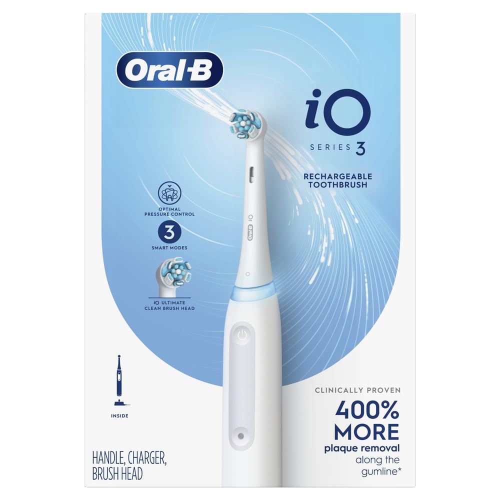 Buy now Oral-B iO Series 3 Electric Toothbrush with (1) Brush Head, Rechargeable, White at indiglob india
