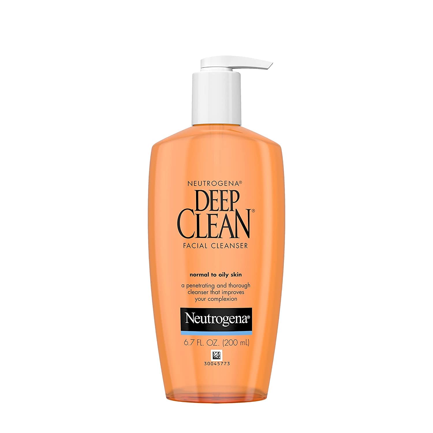 Neutrogena Deep Clean Daily Facial Cleanser with Beta Hydroxy Acid for Normal to Oily Skin, Alcohol-Free, Oil-Free & Non-Comedogenic, 6.7 fl. oz (Pack of 3)