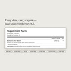 Berberine HCl 1200mg Supplement - Dual Source Bark & Root Extract - Berberis Aristata - USA Grown Botanical Extract - Vegan Non-GMO Gluten-Free Capsules - 60 Count