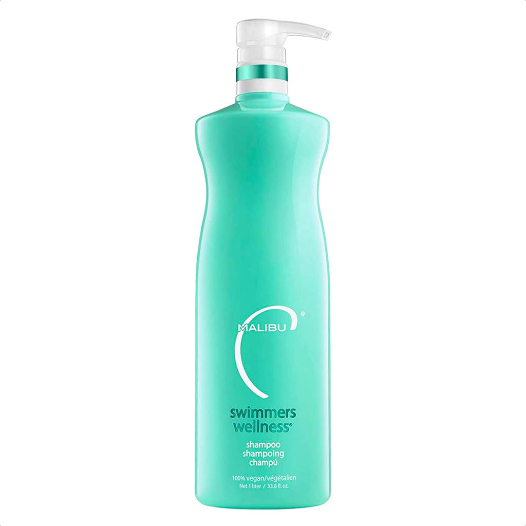 Malibu C Swimmers Wellness Clarifying Shampoo for Chlorine & Hair Build Up - Adults & Kids Swim Shampoo to Help Protect Against Pool Element Damage, Retain Moisture, Restore Shine & Texture (9 oz)