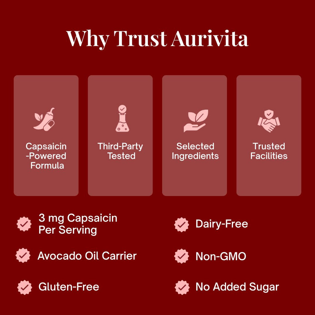 Aurivita Cayenne Pepper Capsules 180 Softgels - Cayenne Pepper Capsaicin Supplement with Vitamin E D3 & K2, Beetroot & Turmeric, Supports Circulation & Daily Energy