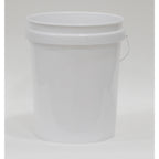 (2 Pack) 5 Gallon Round Utility Bucket, Comfort Handle, Plastic, White