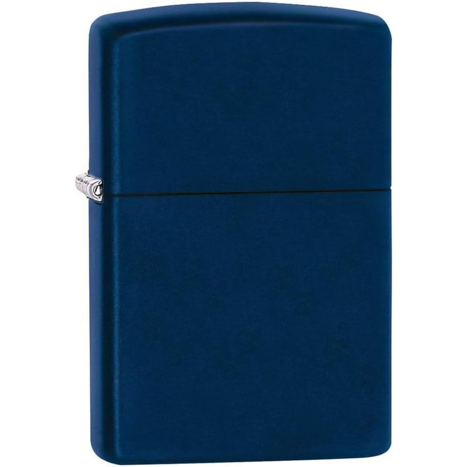 Buy now Zippo 218 Classic Black Matte Pocket Lighter Navy Blue No Logo at indiglob india