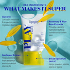 Buy now Supergoop! PLAY Everyday Face Lotion SPF 50 - Lightweight, Non-Greasy Formula - Natural Finish - Fragrance Free - Water & Sweat Resistant - All Skin Types - 1.7 fl oz at indiglob india