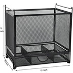 Buy now Metal Desk Hanging File Folder Box Storage Holder Bin Organizer with Drawer for Letter/A4 for Home Office, Black at indiglob india