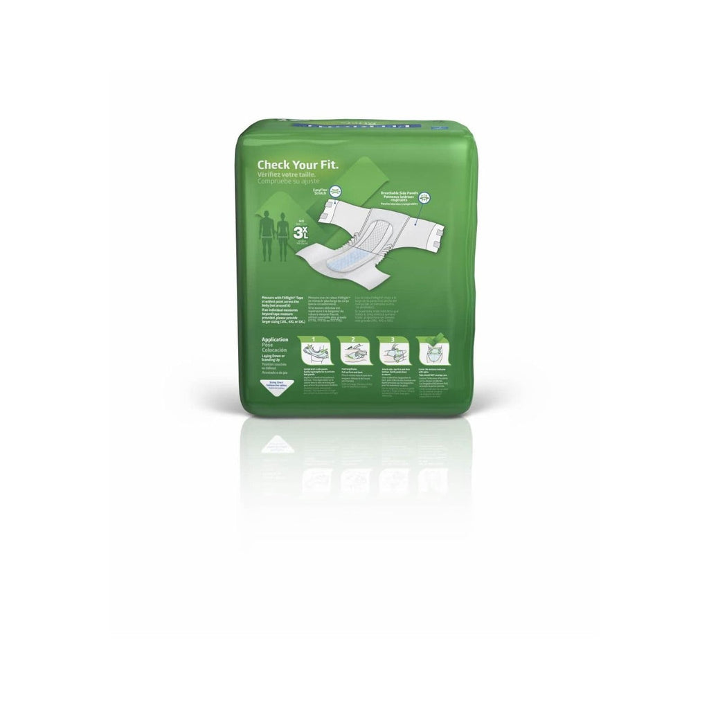 FitRight Bariatric Adult Incontinence Briefs with Tabs, Super Absorbent, 3XL, 65" to 84", 12 Count